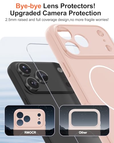 Image of Magnetic for iPhone 17 Pro Max Case,Shockproof Matte Cover,Cute Pink | with Screen Protector,Compatible with MagSafe,Military Grade Drop Protection,Full Camera Protection,Non-Slip Design Case