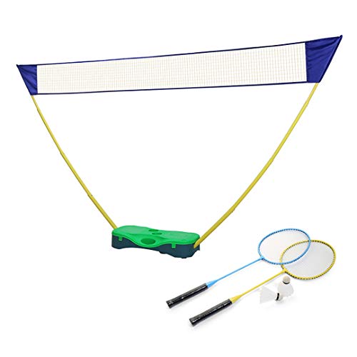 homelikesport Set de Raqueta de Bádminton con Red de Bádminto Plegable con un Caja