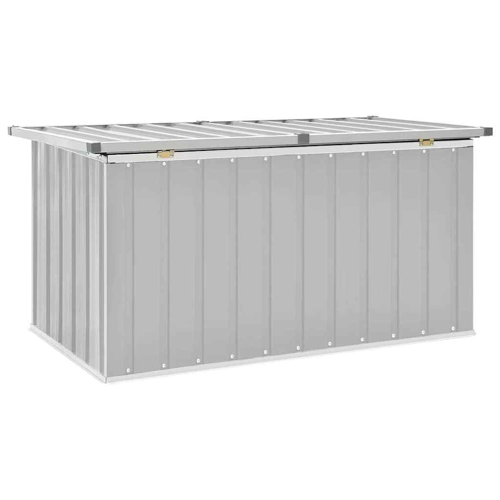 vidaXL Baule da Giardino Grigio 129x67x65 cm