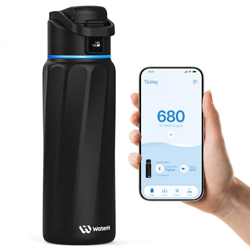 BOOST Smart Water Bottle with Reminder & Tracker, Double Wall Vacuum Insulated Bottles Stainless Steel, 32oz BPA-Free Wide Mouth for School, Gym, Office, Ideal for Mother's Day