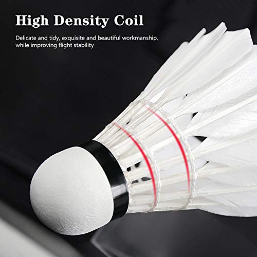 Teozzo Badminton Birdies Shuttlecocks Goose Feather Pack Of 12 Stable And Sturdy High Speed Shuttles For Indoor And Outdoor Training Sports #TOP3