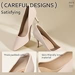 IDIFU IN3 High Heels Pumps Closed Toe Heels Women's Pumps Stiletto Pointed Toe Dress Shoes Wedding Prom Bridal Work Office Bride Bridesmaid Guest Trendy Dressy Fashion Comfortable Classic Pumps Shoes - Image 5