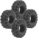 ShareGoo1.9 inch RC 1.9 Crawler Tires Rubber Mud Tires OD 110mm Tyre Compatible with Axial SCX10 90046 Redcat Gen8 RC4WD D90 TF2 MST 1/10 RC Crawler Fit 1.9 Beadlock Wheel Rims