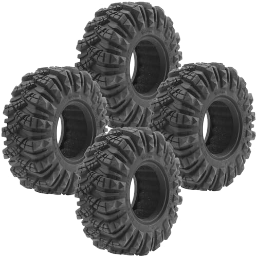 ShareGoo1.9 inch RC 1.9 Crawler Tires Rubber Mud Tires OD 110mm Tyre Compatible with Axial SCX10...