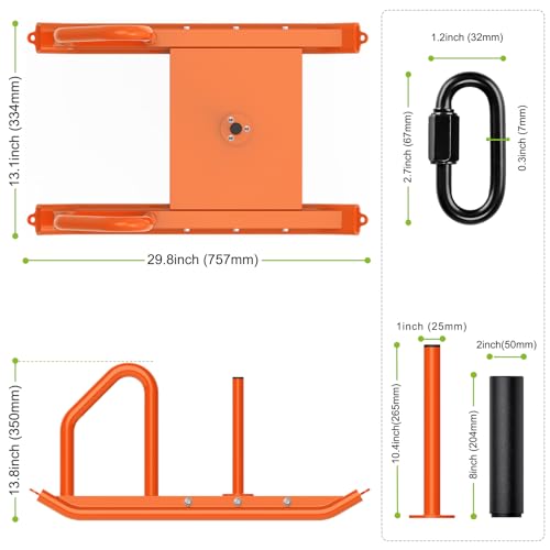Kipika Weight Sled, Workout Sled, Fitness Strength Training Sled, Speed Training Sled for Athletic Exercise, Speed Improvement, Easily Through Obstacles, Suitable for 1" & 2" Weight Plate by Kipika - Used condition - Image 7