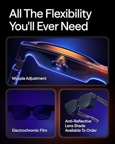 Image of VITURE Luma Pro XR Glasses - 152 inch 1200p 120Hz Ultra Sharp Display, 52 FOV, Electrochromic Film,Myopia Adjustments, Harman Audio, AR Glasses for iPhone 17 /16 /15, Android, Mac, PC, Steam Deck, Switch 2