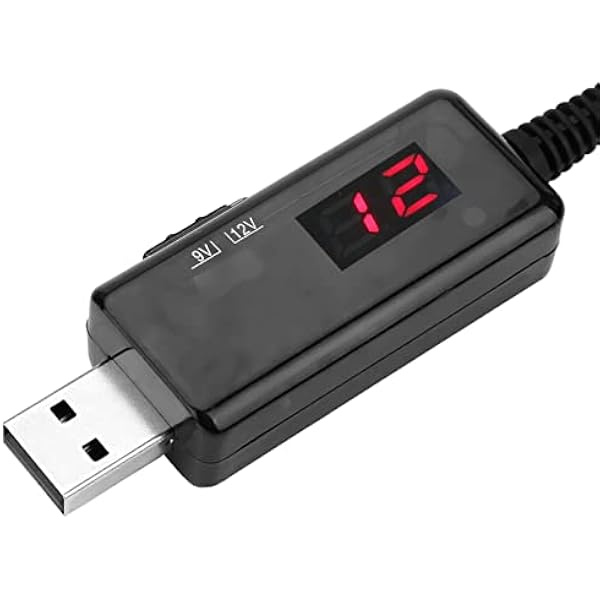 Кабель для USB-конвертера повышающего напряжение надёжный блок питания 9 В 12 В для использования с портативными зарядными устройствами и роутерами светодиодный дисплей для небольшой настольной лампы с вентилятором подходит для любителей Wi-Fi