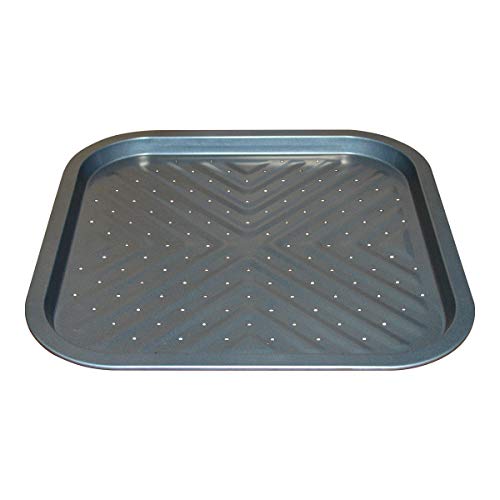 Mingcao Nonstick Square Pizza Pan, 14 X14 Inch Carbon Steel Tray With Holes, Pizza Bakeware For Oven Baking Pizza,French Fries #TOP24