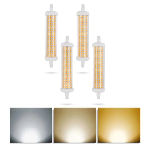BBPM R7S 118mm LED �d�� �d�� ���j�A 20W R7S 118mm �����F 3000K R7S LED 118mm 20W 200W �n���Q�������v���� 1400LM ������ �E�H�[�������v�p 4�p�b�N,Warm white 3000k