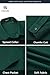 HISDERN Mens Dress Shirts Dark Green Long Sleeve Formal Shirt and Tie Set Classic Button Down Wrinkle Free Business Shirt for Wedding Party