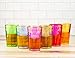 Moroccan Glasses Artisan Hand-Made Multipurpose 170 ml 6 oz Tea, Coffee and Wine Moroccan, Hot & Cold Tumbler - Marrakech & Casablanca Tea Cups Set of 6 Hand Blown Colorful Made in Morocco (6 Colors)