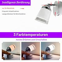 Intckwan 12 Volt Led Lampen Wohnmobil, 12v LED Leselampe Wohnwagen mit USB, 3W, Taktile Dimmschalter, Weiß Gelbes und Warmes Licht, Für DC12-24v Auto LKW Wohnwagen Wohnmobil Camping Boot(2 Stück) – Ansicht 2