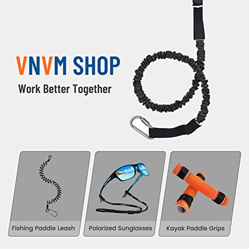 VNVM Kayak Paddle Leash 2 Pack Kayak Leash Kayak Accessories Stretchable Coiled Rod for Kayaking