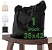 Produktbild Baumwolltasche 38 x 42 cm SCHWARZ unbedruckt lange Henkel Stofftasche Tragetasche Umhängebeutel Baumwollbeutel Jutebeutel ÖKO-TEX® Stoffbeutel Einkaufsbeutel Einkaufstasche leinentasche BREMER Händler