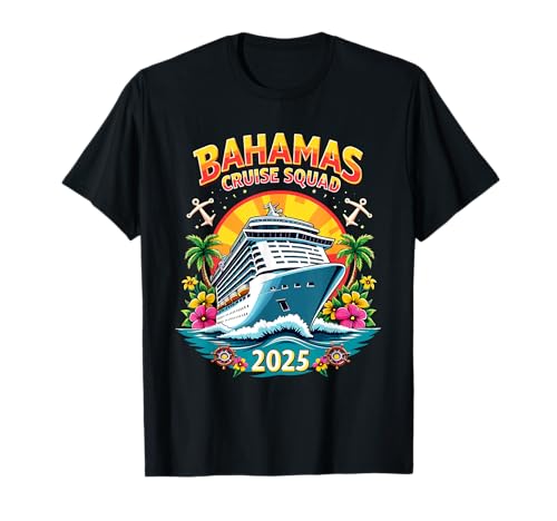 Bahamas Cruise Squad 2025 Grupo de cruceros de vacaciones Camiseta