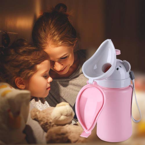 Vaso higiênico portátil para meninos e meninas Pot para viagem de carro anti-vazamento, Girl,Pink