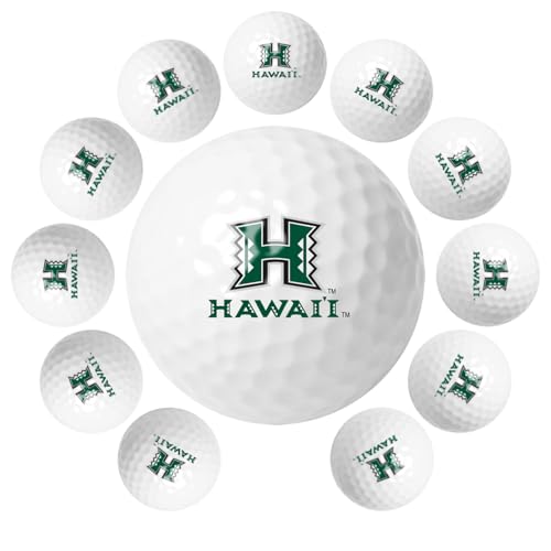 LinksWalker Hawaii Rainbow Warriors Official Golf Balls, 12 Pack