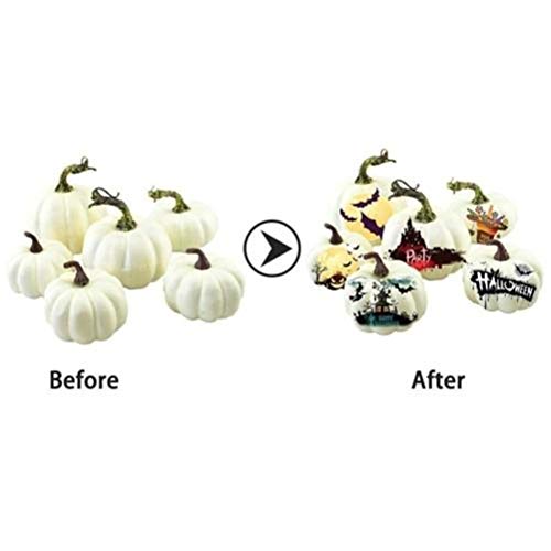 Kylewo 6 Deco Bianco | Zucche Decorative Halloween...