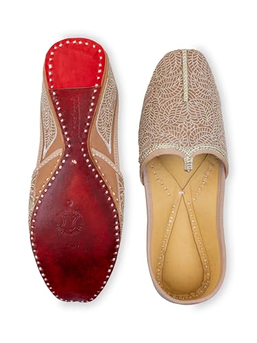 Image of KORAKARI Men's Traditional Leather Punjabi Jutti Comfortable Mojari for Men