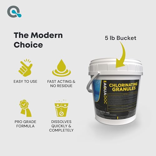 Image of AquaDoc Hot Tub Chlorine Granules - Quick Dissolving Spa Sanitizer, 5 lb