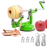 ARSUK Apple Slicer Cutter & Corer – Apple Peeler, Apple Cutter Tool, Multi-Function Apple Peeler and Corer Machine (Green Peeler)