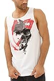 Mode Camiseta De Tirantes Retro Vintage Rock Vestir Moda Blanco Cuello Redondo