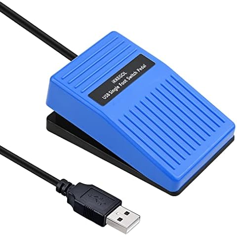 iKKEGOL Upgraded 2023 Digital Optical USB Foot Pedal, USB Single Foot Switch Game Control, One Key Programmable Footswitch Mouse Keyboard for Video Game Push to Talk, Transcription HID (Single Pedal) Cover