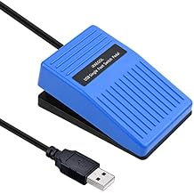 iKKEGOL Upgraded 2023 Digital Optical USB Foot Pedal, USB Single Foot Switch Game Control, One Key Programmable Footswitch Mouse Keyboard for Video Game Push to Talk, Transcription HID Single Pedal