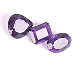 gemhub Brazilian Violet Amethyst Gemstones 36.15 Ct. Mix Shape Lot of 3 Pcs.