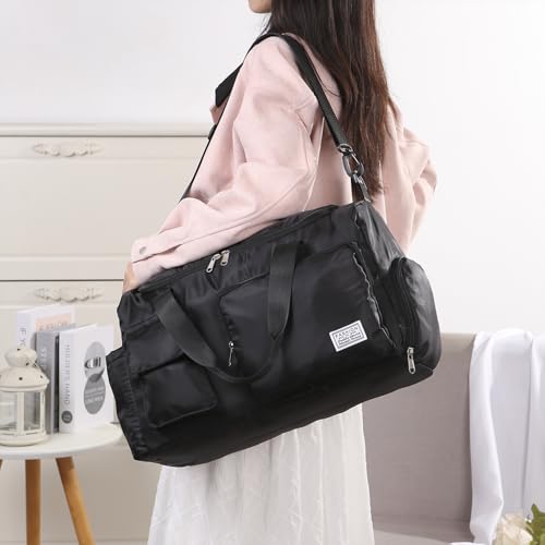 Personalized Large Capacity Travel Duffel Bag - Custom Name Sport Gym Bag with Wet Dry Pockets Weekend Travel Bag Gifts for Women Men Husband Dad Son Wife for Anniversary Christmas (style 1)3