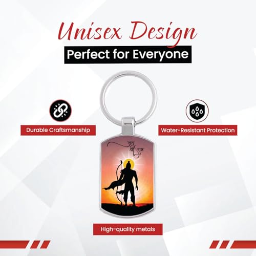 Image of Stylish Metal Keychains with Permanent Glossy Print - Inspirational Quotes & Spiritual Designs - Perfect Key chains for loved ones, Personal Use, Gifts & Return Gifts