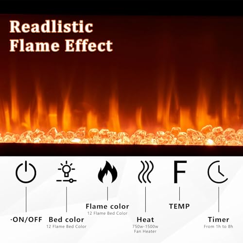 Fireplace TV Stand, Entertainment Center with 50