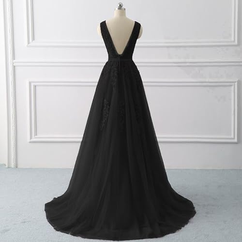 Robe de mariage invitée chic broderie de luxe et grand col en V - 4
