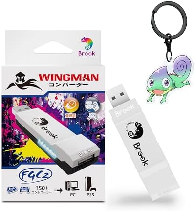 （12:00時点） Brook Wingman FGC2 with a Keychainコンバーター - PS5/PC 用 アーケードスティック アダプター | すべての PS5 ゲームに対応【限定商品】