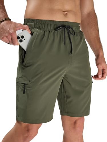 Arcweg Badehose Herren Lange Cargo Shorts mit Reißverschlusstasche S-3XL | Schnelltrocknende Badeshorts Schwimmhose mit Mesh-Futter Innenfutter für Freizeit, Strand und Sport