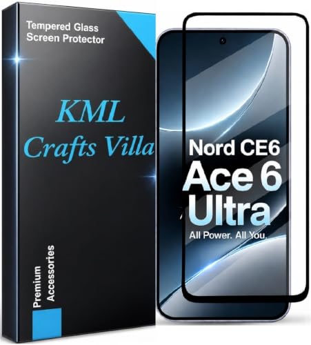 Image of HD, Scratch, Tear Resistant Edge to Edge Tempered Glass Screen Protector Guard Suitable For Oneplus Nord CE6 / Ace 6 Ultra