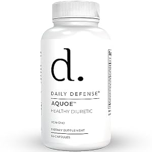 Diuretic Pills – Cranberry Pills with Green Tea, Dandelion, Apple Cider Vinegar & More – AQUOE Water Away Pills for Bloating & Fitness – Water Pills by Daily Defense, 60 Capsules