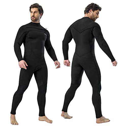 サーフィン・ボディボード breaker out wetsuits surfing marine full MWTA Men's Surfing Wetsuit, Chest Zip Fullsuit, Premium 5/4mm for