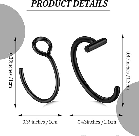 12 Pcs Fake Snake Bite Piercing Fake Lip Ring 2 Styles Fake Piercings Snake Bites Clip On Ear Lip Cuff Fakes Piercing Jewelry Hoop For Women Men Faux Lips Septum Nose Ring Set