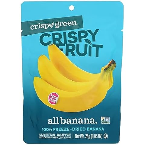 Crispy Green Crispy Fruit 100% Freeze-Dried Banana, No Added Sugar, Vegan Friendly, Kosher, Gluten Free & Non-GMO, 0.85 Ounce (Pack of 12) Cover