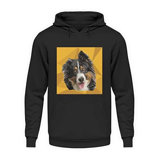Generisch Australian Shepherd polygon hund hoodie | Hundälskare cool unisex huvtröja