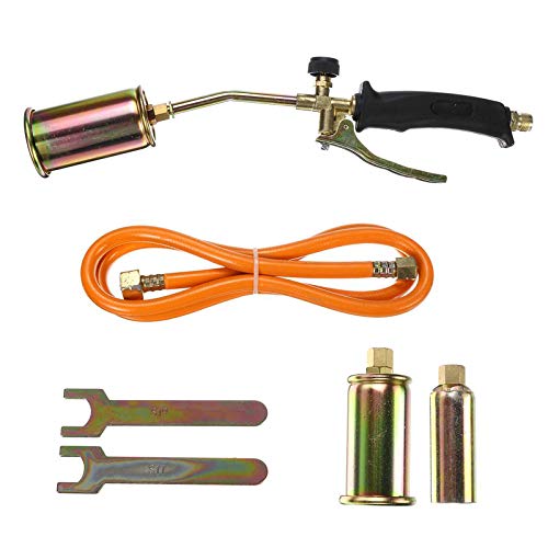 Wenhu Verflüssiger Schweißgasbrenner Brenner Waffenbrenner Gras Strauch Killer Butangas Fackel für Outdoor Picknick BBQ W / 3 Düsen