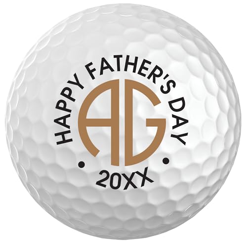 Infusion Personalized Golf Balls, Father's Day Monogram, 12 Count