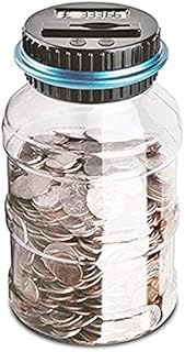 Vinsani® Digital Piggy Bank Counter, Automatic UK Coin Counting Jar Money Box for Kids and Adult, Safe Money Bank Coin Saving Pot Container with LCD Display and Large Capacity