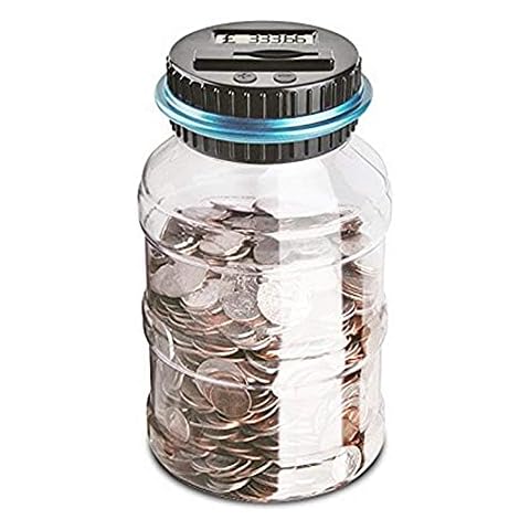 Vinsani Digital Coin Counting Jar Cover