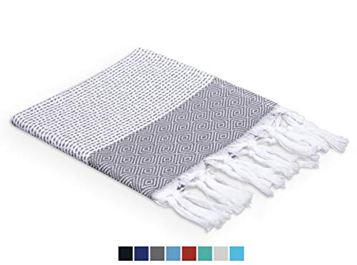 Valorosa 4-Pack Turkish Peshtemal Hand Towels 18x38 100% Cotton Towel Set - Multipurpose