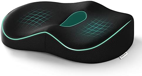 Memory Foam Seat Cushions Office Chair Seat Cushion for Tailbone Pain Relief Sciatica Pain Relief Pillow Hemorrhoid Pillow -Coccyx, Butt, Tailbone, Back, Coccyx, Sciatica, Car, Wheelchair Chair Pads