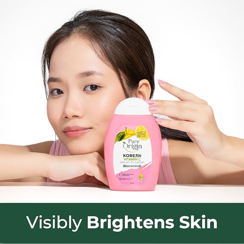 Image of Pure Origin Korean Vitamin C Bright Boosting Body Lotion | For Brighter, Glowing Skin and moisturized skin | For women and men | All skin type | 300 ml