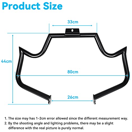 Yhtimiox Motorcycle 1.26" Fat Engine Guard Crash Bar Universal Sharp Corner Looks Highway Crash Bars Protector Frame For Harley Fatboy Softail Flst Fxst 2000-2017 And More #TOP5