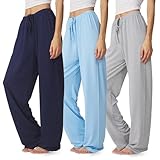 Ultra Performance Womens Pajama PJ Pants 3 Pack Lounge Bottoms Pajamas for Women (Avail in Plus Sizes)